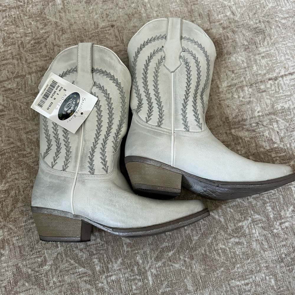 White Authentic Cowboy Boots